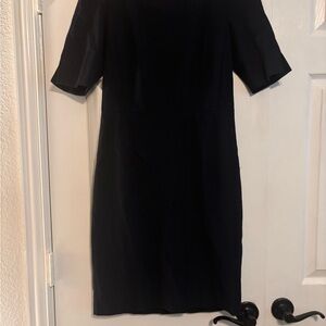 Ann Taylor Black Midi Dress Elegant and Timeless